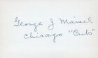 George J. Maisel 1913 St. Louis Browns Signed 3x5 Index Card with JSA COA