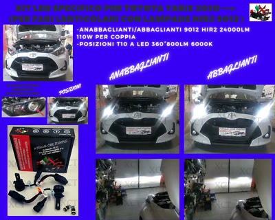 Kit Led Per Toyota Yaris 2020--  Plug And Play110% 24000lm 6000K XCT Top Quality - Immagine 1 di 4