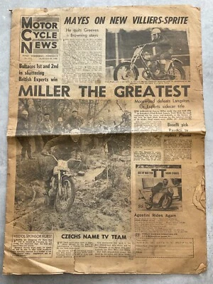 Motor Cycle News - 30 November 1966 - Experts Trial, Jewels - Vintage Newspaper - Image 1 of 4