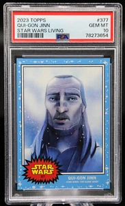2023 Topps Star Wars Living QUI-GON JINN #377 Clone Wars /1,272 PSA 10 Gem Mint - Picture 1 of 2