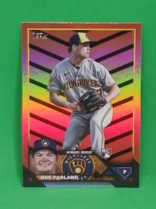 2023 Topps Update Series - Orange and Black Foil #US241 Gus Varland (RC) - Picture 1 of 2