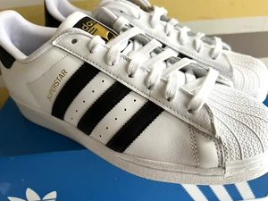 Neu Adidas Leder Superstar Sneaker EG4958 weiß schwarz Herren 250 UK 7 US 7,5 - Bild 1 von 9