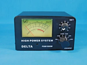 DELTA PSM1000 WATT POWER & SWR METER AMATEUR HAM/CB RADIO 26-30 MHz WITH MANUAL - Zdjęcie 1 z 5
