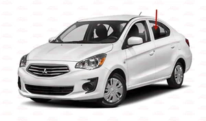 Fits 2015-2020 Dodge Attitude / 2017-2023 Mitsubishi Mirage Left Rear Door Glass - Picture 1 of 4