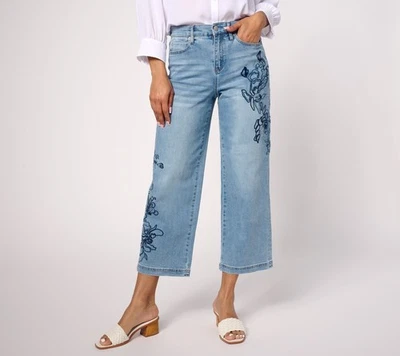 nicole by Nicole Miller Women's Plus Sz Pants 20 Regular Stretch Blue A688736 - Image 1 of 4