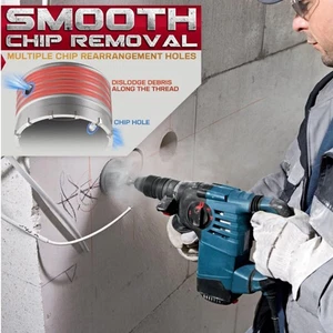 22Pcs Concrete Hole Saw Kit 30 40 50 65 80 100 110mm Tungsten Steel Industrial - Picture 1 of 12