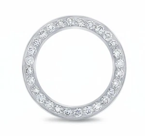 JUEGO DE CUENTAS DAMAS 2CT BISEL DIAMANTE NATURAL 18KW PARA FECHA ROLEX 26MM, DATEJUST - Imagen 1 de 6