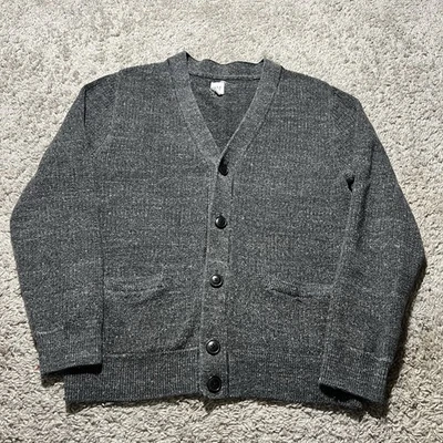 Cárdigan suéter gris oscuro grande grueso pesado vintage Y2k GAP para hombre Foto 1 de 4