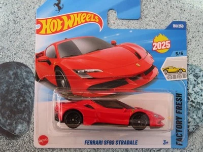Hot Wheels H5J 191 FERRARI SF90 STRADALE red 191/250 CaseJ New Casting 2025 - Image 1 of 2