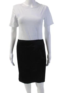 Magaschoni Collection Womens Silky Lined Zipped Mini Skirt Black Size 4 - Picture 1 of 5