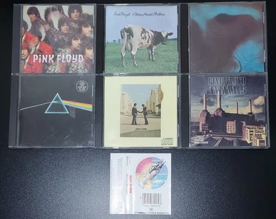 Pink Floyd 6 CD Rock Lot Piper Meddle Atom Dark Side Moon Wish You Here Animals — 第 1/4 张图片