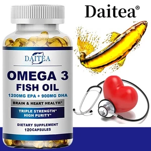 Omega 3 Fischöl Kapseln - 1200mg - Fördert die Gesundheit von Herz, Gehirn und Augen - Bild 1 von 8