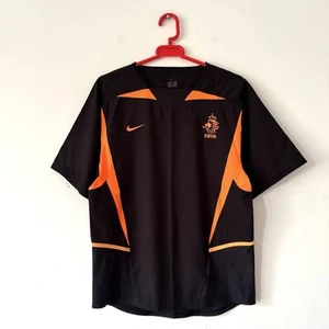Holland 2002-2004 Away Football Shirt Size Small Nike Black Netherlands Kit - Picture 1 of 11