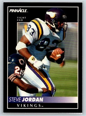 1992 Pinnacle #186 Steve Jordan Minnesota Vikings - Image 1 of 2