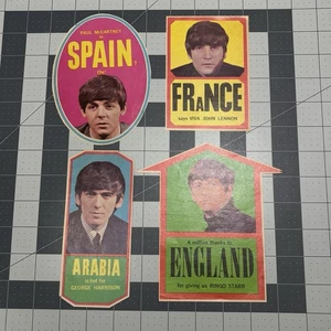 Vtg Beatles John Paul George Ringo France Arabia Spain England Ephemera Clip Lot - Picture 1 of 14
