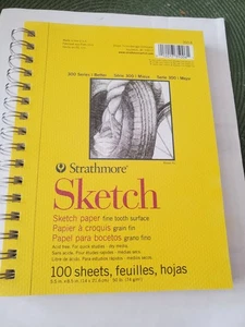 Strathmore 300 Serie Skizzenblock, 5,5x8,5 Zoll, 100 Blatt, 5,5x8,5, weiß  - Bild 1 von 1