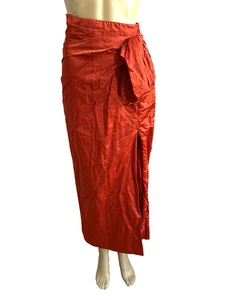 MONSE Pre Fall 2017 Burnt Orange Cotton & Silk Midi Skirt UK 10 US 6 FR 38 NEW - Picture 1 of 18