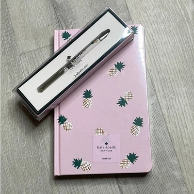 Kate Spade Set Pineapple Notebook with matching Pen  - Image 1 of 4