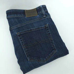 Lucky Brand Jeans 110 Skinny Mens 38X32 Blue Denim Cotton Blend Dark Wash *Flaw - Picture 1 of 15