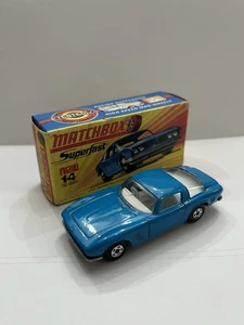MATCHBOX SUPERFAST Nº 14 ISO GRIFO AZUL CLARO BASE SIN PINTAR WW SIN USAR, EN CAJA - Imagen 1 de 3