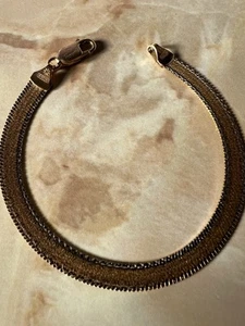 Brazalete Plano Hecho en Italia Oro Amarillo Y Blanco 14k Raro Dos Tonos 6.50 GRAMOS - Imagen 1 de 8