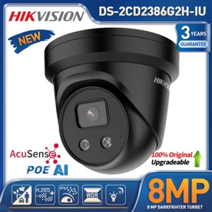Hikvision 8MP AcuSense DarkFighter DS-2CD2386G2H-IU IP Camera 2.8mm Black Turret - Picture 1 of 6