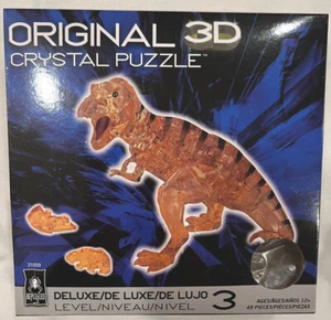 BePuzzled Original 3D Crystal Puzzle Gold Dinosaur T-Rex 49 Pieces - Picture 1 of 3