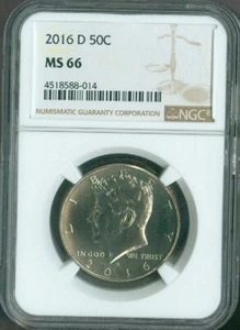 2016-D KENNEDY HALF NGC MS-66 QUALITY✔️ - Picture 1 of 2