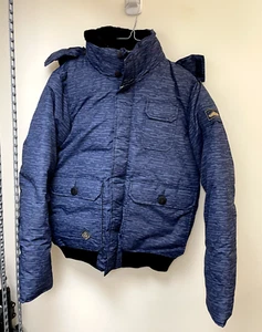 Penfield Staple Hanford Down Detachable Hood Bomber Jacket Digicamo '15 Blue NEW - Picture 1 of 14