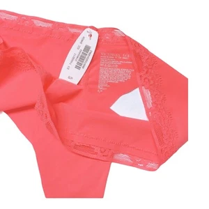 2013 VICTORIA’S SECRET COLLECTION CORAL LACE THONG PANTY UNDERWEAR SMALL NEW - Picture 1 of 5