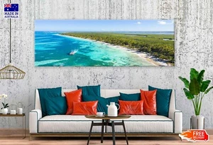 Panoramic Palm Trees Sandy Beach High Quality 100% Australian Made Quality - Picture 1 of 3