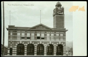 FOTO POSTAL REAL - CUARTEL GENERAL DE BOMBEROS, CALGARY, AB - Imagen 1 de 1