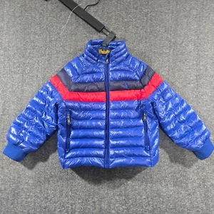 Ralph Lauren Polo Toddler Puffer Jacket 2T Blue Red - Picture 1 of 6