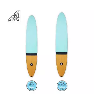 BLACKHAWK AREA51 EPS/EPOXY 9'1 - 9'6 Retro Malibu Longboard Surfboard Bamboo - Picture 1 of 4