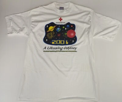 Camiseta vintage todo deporte (Cruz Roja) puntada única... XL 48 pulgadas pecho.      .S8-7. Foto 1 de 4