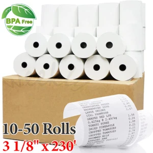 Papel Térmico 3 1/8" x 230' Tarjeta de Crédito Caja Registradora POS Recibo Rollo Libre de BPA - Imagen 1 de 12