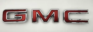 GMC 2019-2023 Front Grille Emblem Red & Chrome #84237676, 84237677, 84237678 OEM - Imagen 1 de 12