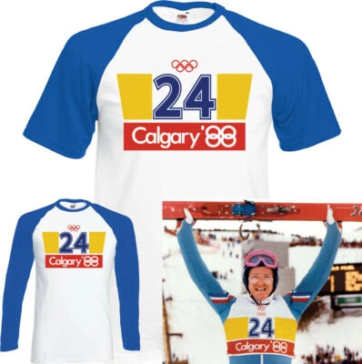 CAMISETA EDDIE EL ÁGUILA Edwards Calgary Vestido Elegante Conjunto Disfraz Ciervo Doo Do Foto 1 de 4