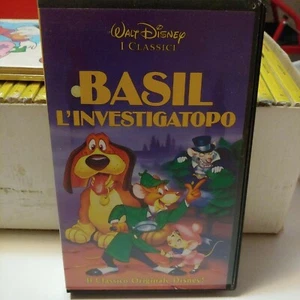 VHS I CLASSICI WALT DISNEY VS 4404 BASIL L'INVESTIGATOPO OLOGRAMMA TONDO 1993 - Foto 1 di 5