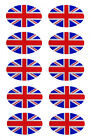 Union Jack 3D Deko Gel UK Flaggen Aufkleber Set für Auto Kfz Motorrad : 10er Set