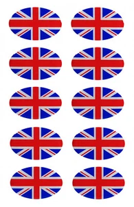 Union Jack 3D gel decorativo banderas del Reino Unido juego de pegatinas para coche coche moto: juego de 10 - Imagen 1 de 7