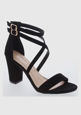 Top Moda Women's Strappy Chunky Heel Beth-8 - Image 1 of 4