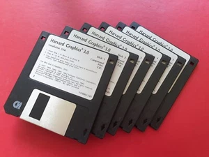 HARVARD GRAPHICS 3.0 IBM Compatible PC DOS 3.5" Floppy Disks - Picture 1 of 3