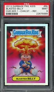 2013 Garbage Pail Kids cromo serie 1 refractores #8B volado Billy PSA 9 como nuevo - Imagen 1 de 2
