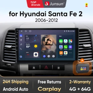 Radio de coche 4+64G para Hyundai Santa Fe 2 2006-2012 Android 13 CarPlay DAB Navi BT - Imagen 1 de 12