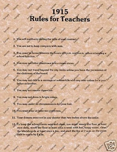 RULES FOR TEACHERS 1915 OLD WILD WEST POSTER WESTERN ART DECOR 124 - Picture 1 of 1
