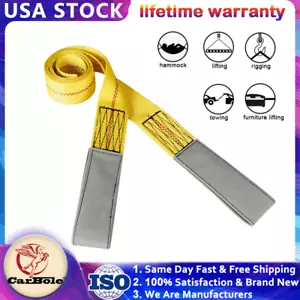 2" x 6''Lifting Sling Straps with Heavy Duty Flat Loops 9000Lbs Nylon Lift Strap - Picture 1 of 12