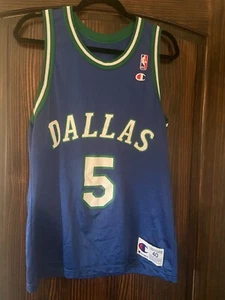 Vintage Jason Kidd Jersey basketball sports NBA team Dallas #5 Champion brand - Picture 1 of 4