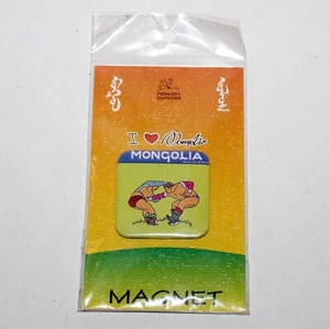 rare Mongolia Magnet Naadam Festival Wrestling Nomads Souvenirs sport - Picture 1 of 4
