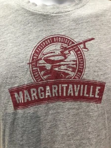 Camiseta gris LG Margaritaville Tequila No se requiere pasaporte Jimmy Buffett para damas - Imagen 1 de 10